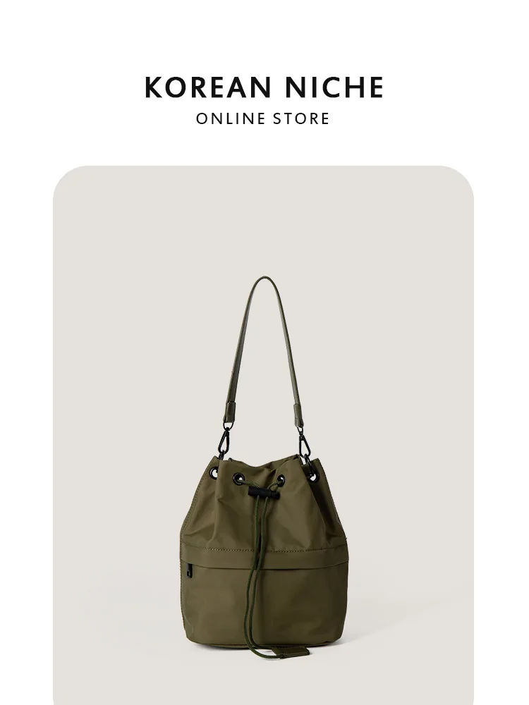 

Simple Versatile Shoulder Bag Korean Style Luxury Casual 2024 Miduem Sports Crossbody Bag Pull String Designer Handbags Ladies
