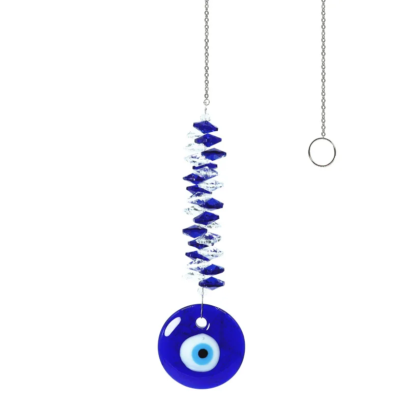 Lucky Blue Eye Hanger Mystic Duivel Slinger Bescherming Turkse Amulet Auto Muur Opknoping Decoratie Crystal Glass Bead Craft Gift