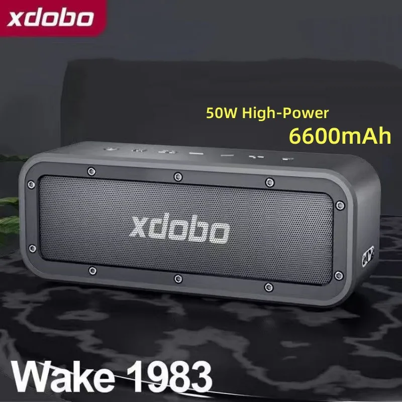 

Портативная Bluetooth-Колонка XDOBO wake, 50 Вт, мощный беспроводной сабвуфер, водонепроницаемая звуковая колонка, бумбокс