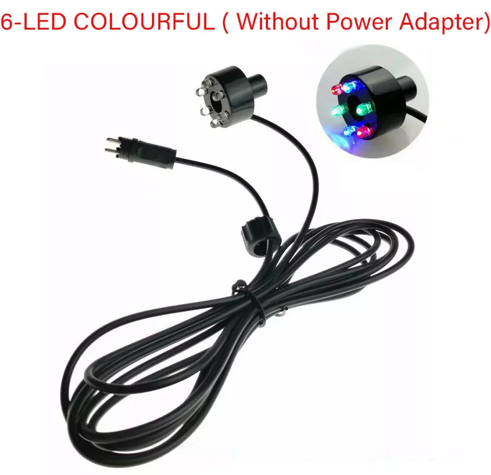 Aquarium Light Aquarium Lamp 1/2/4pcs Underwater 6-LED Light Ring For Fountain Pond Garden No AC Adapter