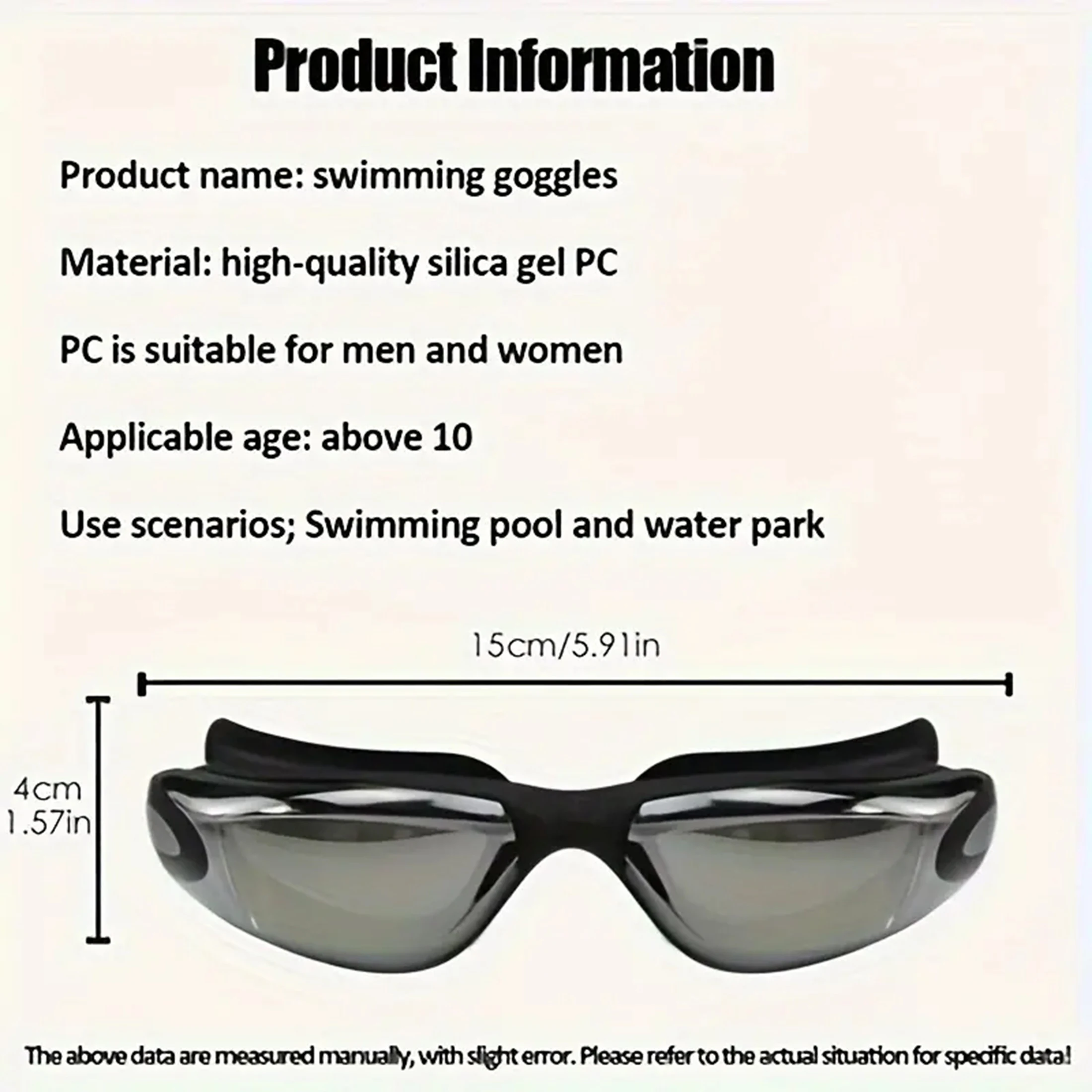 1Pcs Electroplated Adult Swimming Goggles Set, Anti-Fog and Waterproof Swimming Goggles Equipment, High-Definition, Anti-Fog Lenses - Leak-Proof, Uv-Proof 6