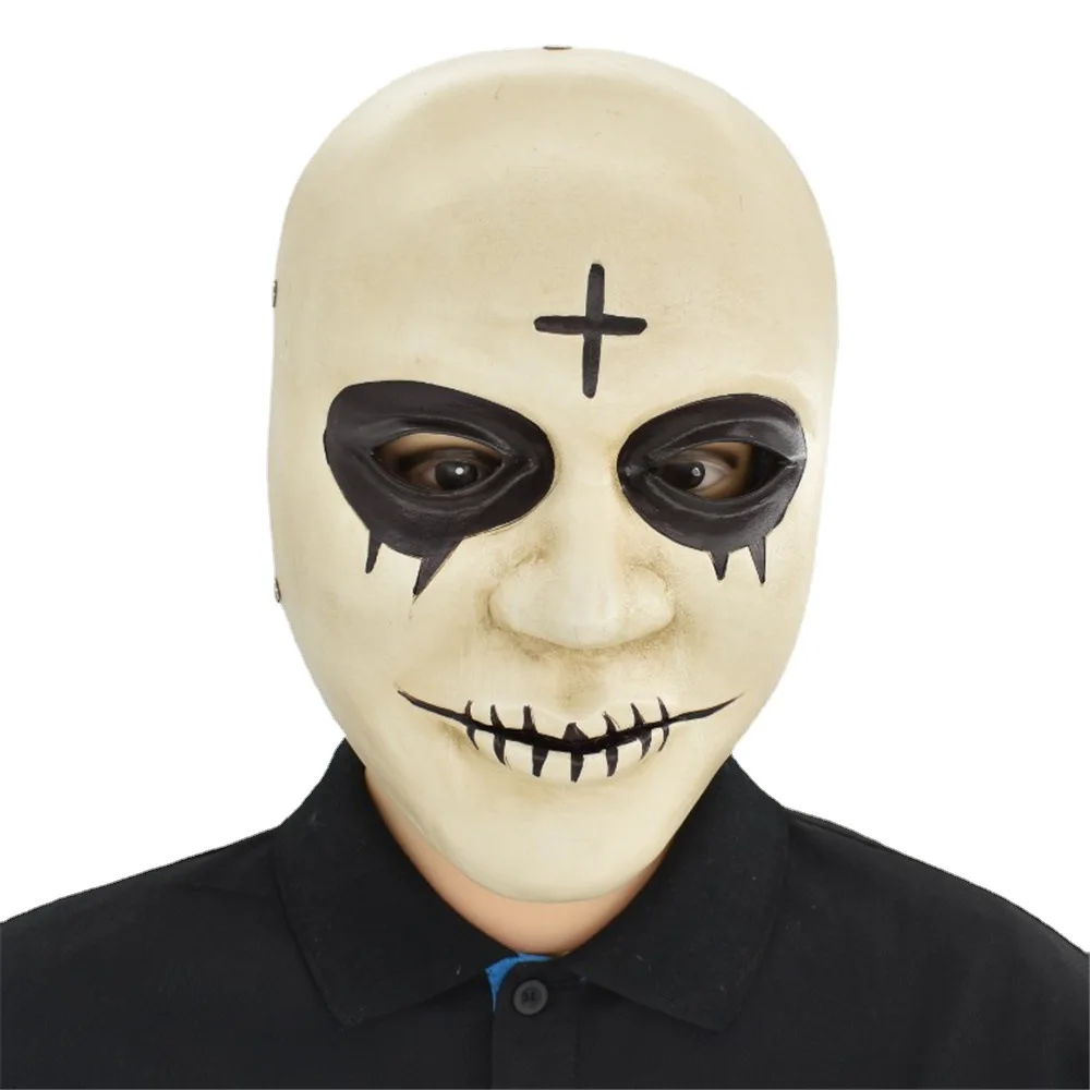 

Free Shipping The Purge Anarchy James DeMonaco Cross Mask Replica Halloween Masquerade Fancy Dress Costume Resin Movie Masks