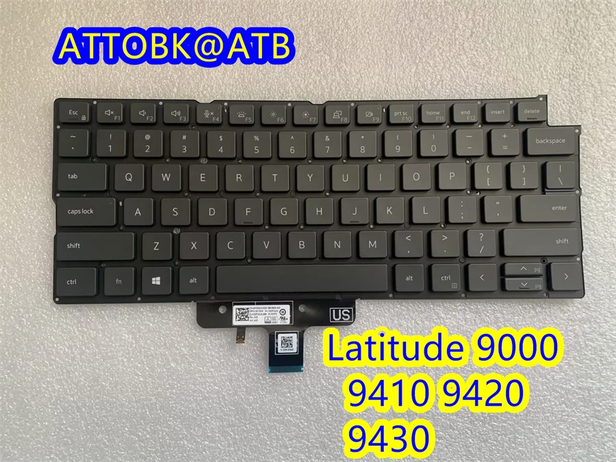 Teclado do Portátil Inglês para Dell Latitude 9000 9410 9420 9430 Retroiluminado