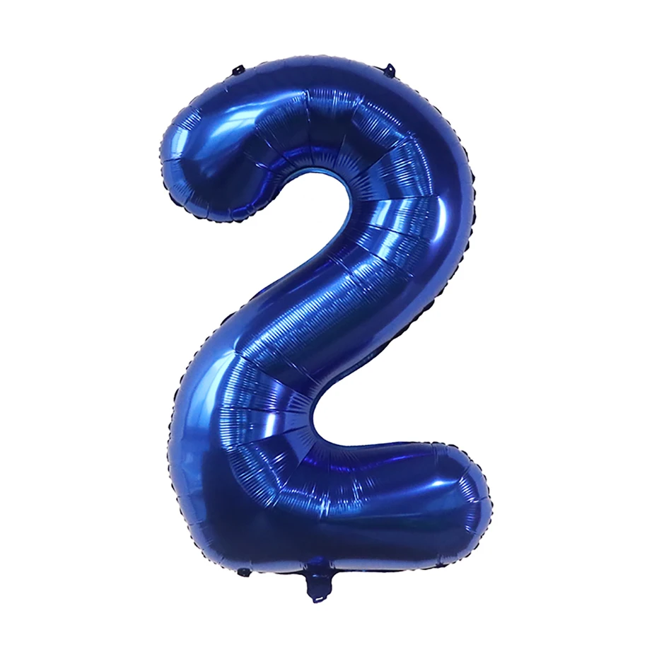 40Inch Dark Blue Number Foil Balloon 0-9 3