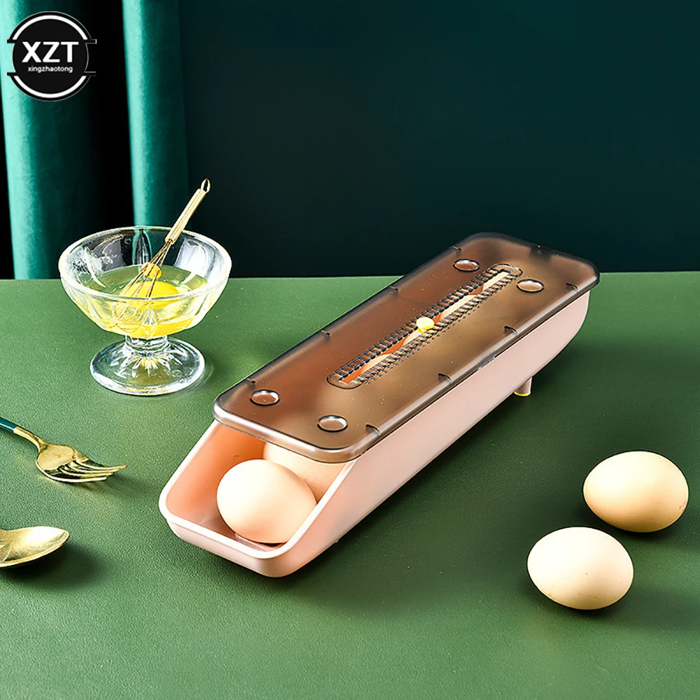 Egg Box Automatic Rolling Egg Storage Container Kitchen Refrigerator