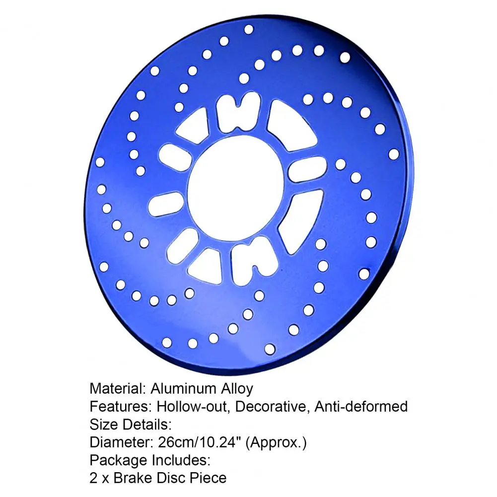 2Pcs Disc Brake Rotor Hollow-out Decorative Bright-colored Brake Cover Car Exterior Accessories for Auto