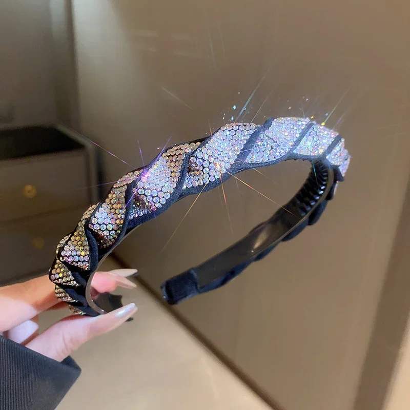 1/2 Stück glänzende Strass-Haarklammern, Haarband, Schmuckset für Frauen, quadratische geometrische Schleife, Fransen, Hai-Clips für Party, Hochzeit – Detail 5