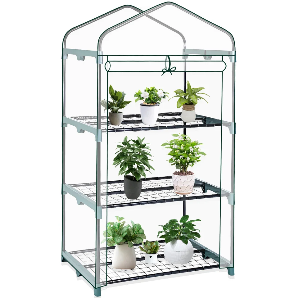 Copertura Di Ricambio Per Serra A 3 Piani – In PVC Trasparente – 69x49x126 Cm – Protezione Per Piante Da Freddo E Parassiti - 4