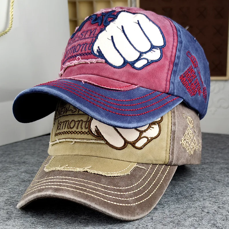 

Unisex Washed Cotton Embroidery Baseball Cap Men Women Casual Summer Outdoor Snapback Visor Hats Fashion Hip Hop Trucker Hat