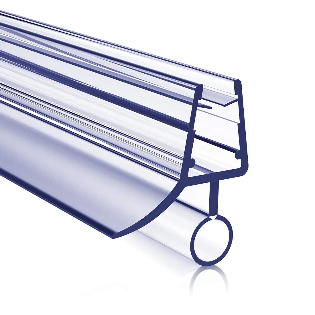2m F-vorm bad of douche scherm deur afdichting strip, voor glas dikte 6mm afdichting spleet, rubber-transparant