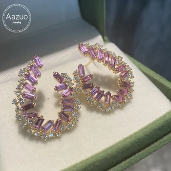 Sapphire Gold U Stud Earrings