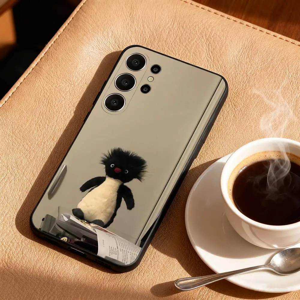 Adorable Cartoon Penguin Black Phone Case Cover