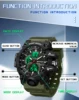 SANDA 6198 Watch Fashion Trend Dual Screen Multi functional Outdoor Sports Multi functional Waterproof Electronic Men's Watch 3