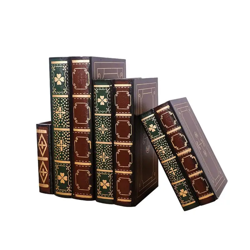 

Коробка для хранения в форме книги, 4 шт., органайзер для поддельных книг, коробка в форме книги, безделушки, органайзер для ювелирных украшений для стола, гостиной