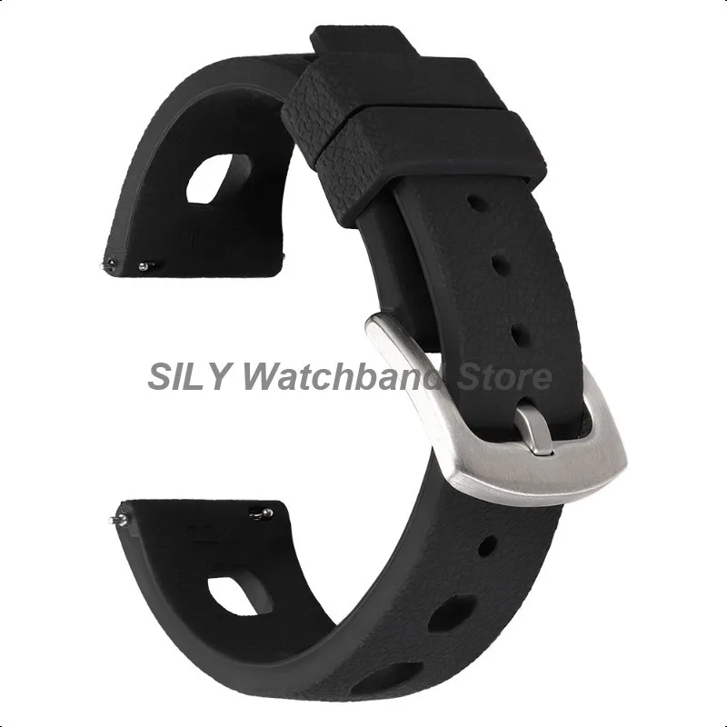 Universal Soft Tropical Silicone Smart Watch Band - Quick Release, Breathable Design