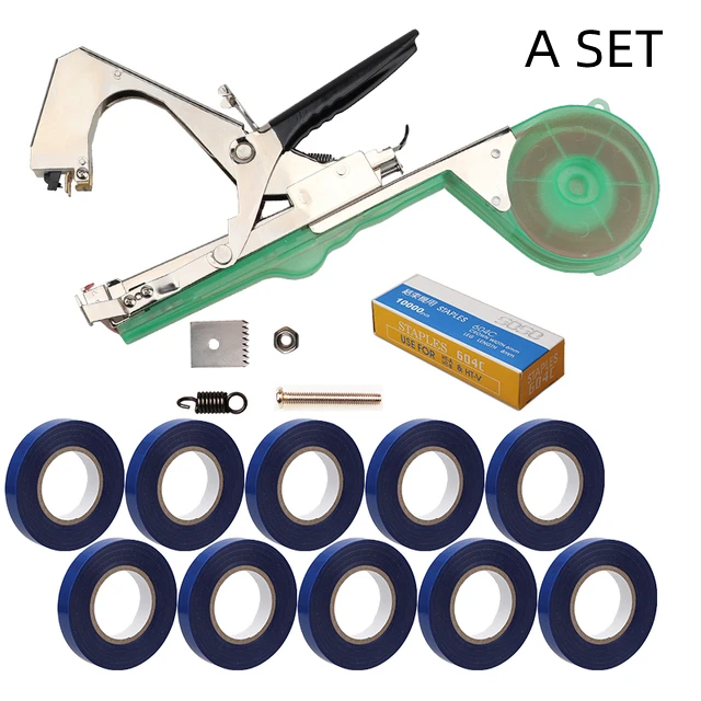 Kerti Szerszámkészlet Növényi Kötés Tapetool Tapener Gép Ág Kézi Kötőgép Csomagoló Zöldség Szár Heveder
