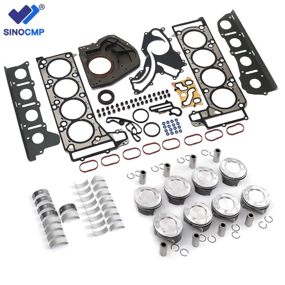 Engine Pistons Gaskets Bearing Shells Overhaul Kit For Mercedes-benz ...