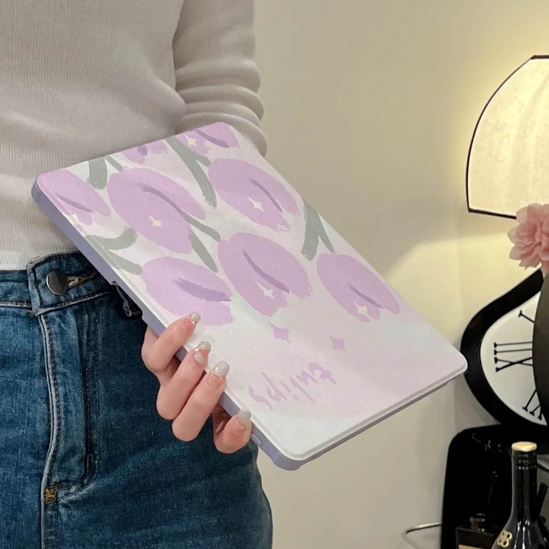 Purple Tulip Tablet Case for iPad
