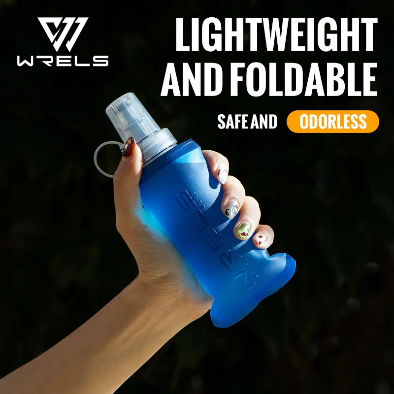 WRELS 250ml 500ml Soft Flask Folding Collapsible Water Bottle TPU BPA Free Outdoor Sport Portable   Water Bag Running Camping - Image 10