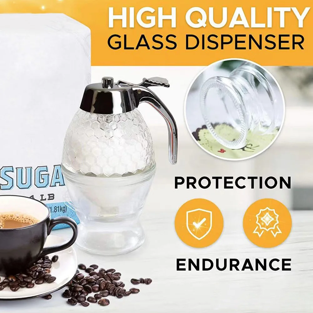 Syrup Dispenser No Drip Honey Special Pot Dispenser Sugar Juice Storage Squeeze Bottle Honey Jar Container Jar Container