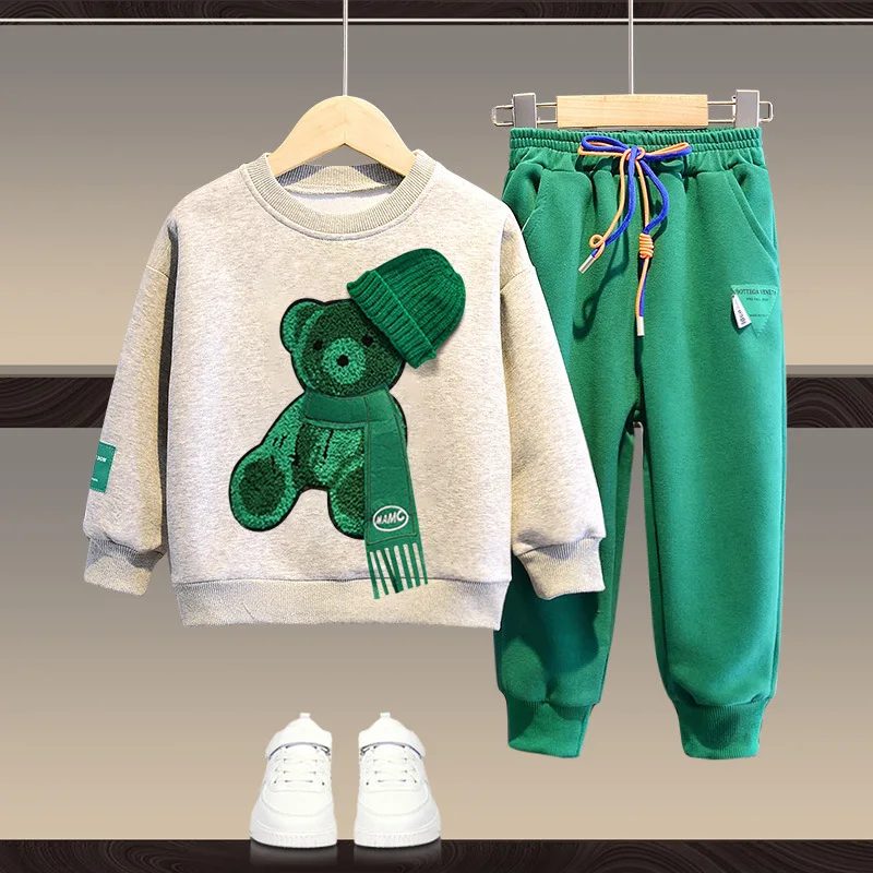 2023 Spring Fashion Baby Clothing Baby Girl Boy Clothes Set Newborn Sweatshirt + Pants Kids Suit Outfit Costume Sets Accessories