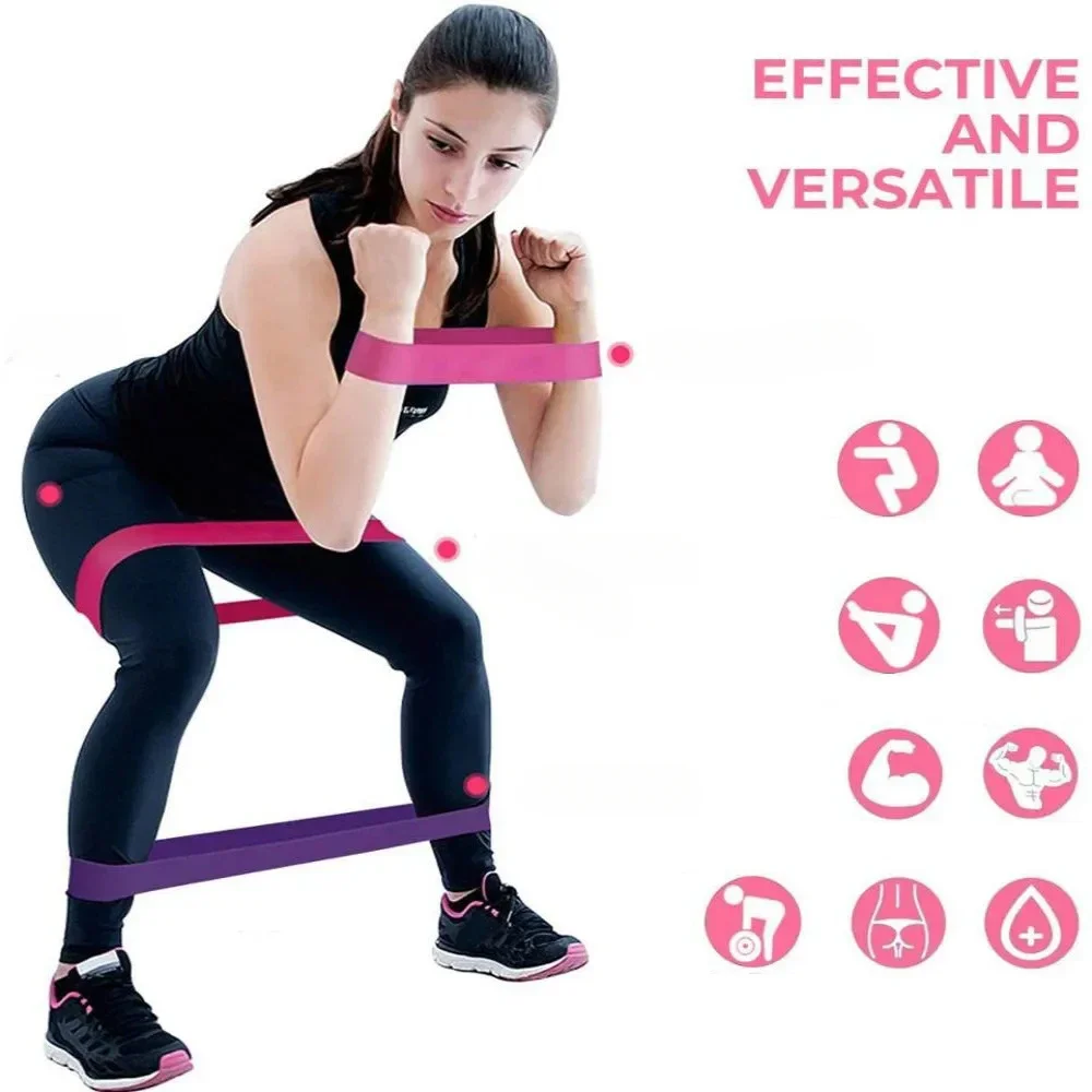Portable Resistance Band Women'S Squat Hips Tension Bands Gym Yoga Equipment Tension Slim Legs Slim Hands Elastic Circle Strap