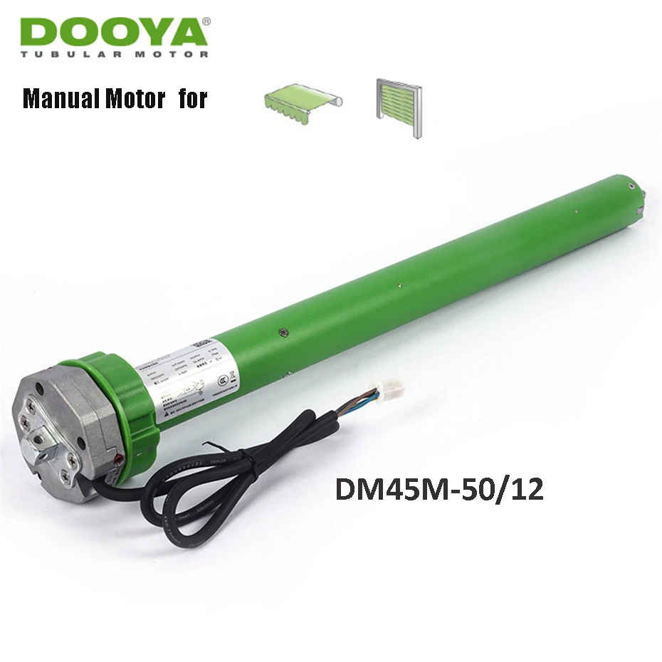 

Dooya DM45M 50/12 Manual Tubular Motor for Motorized Rolling Shutter Door/Awning,Manual Control+Electric Control,for 80mm Tube