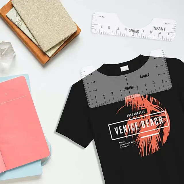 4pcs/set PVC T shirt Ruler Guide, Modern T Shirt Ruler For Sewing