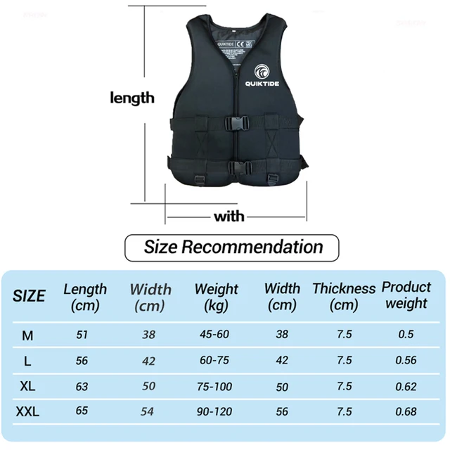 Neoprene Life Jacket – Adult & Children Water Sport Buoyancy Vest 3