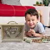 Money Saving Box Coin Saver Wooden Money Bank With Clear Window Reusable Cash Savings Case For Couples Friends Partners Children 3