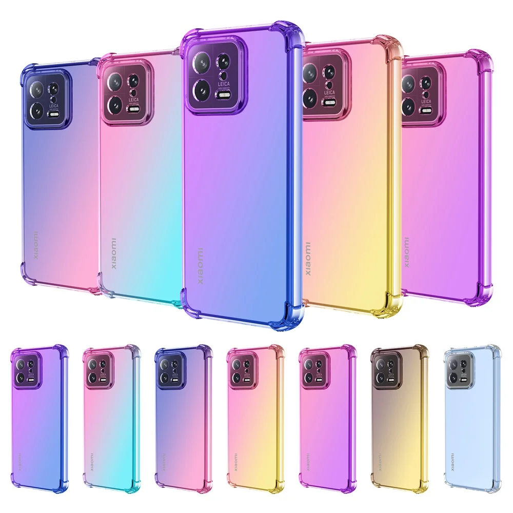 Custodia Antiurto Sfumata Per Xiaomi 13 Pro Mi 13 Lite Telefono Antiurto Funda Per Xiaomi 12T Pro Mi 12 Lite Cover Trasparente