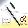 2/4/6Pcs Gel Pen with Ultra-Fine Refill 0.2mm Black White Pen Black Ink Writing Smooth School Office Writing Stationery 2