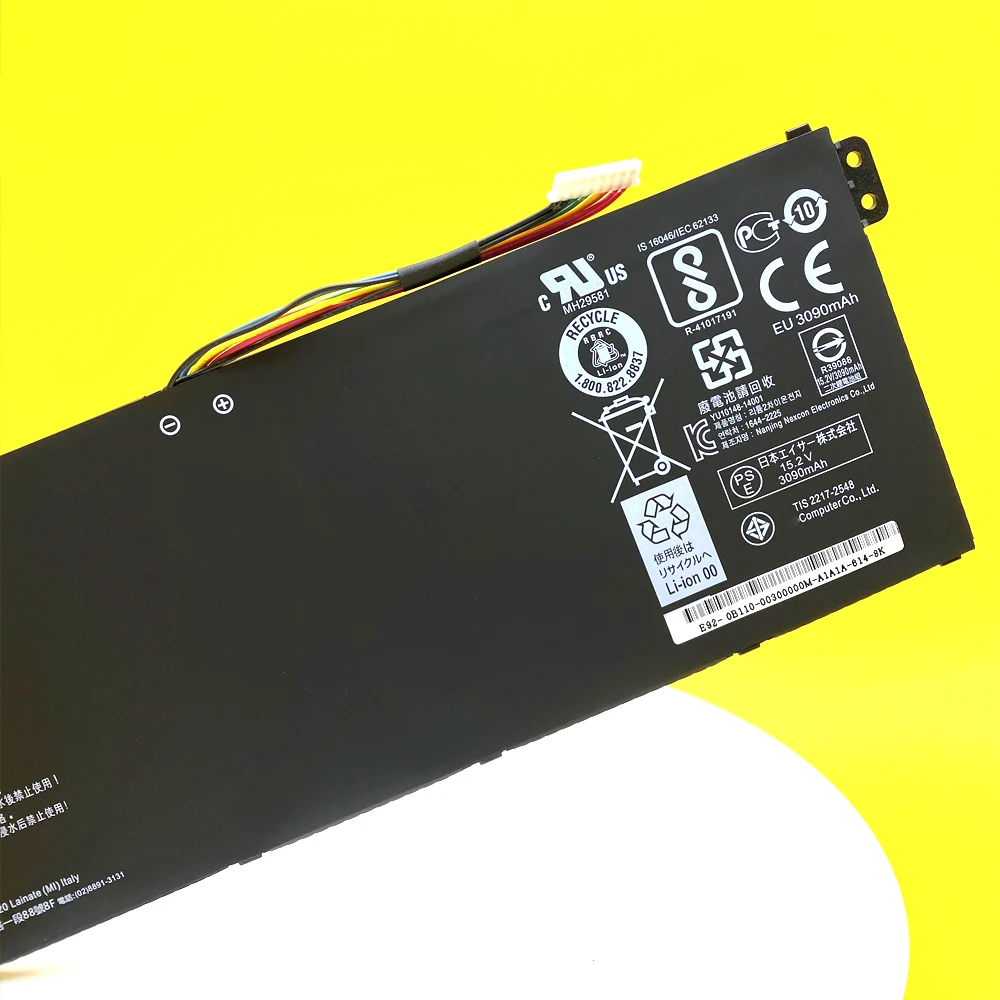 Nova Ac14b8k Ac14b3k para Acer E3111 E3-112 Es1511 Es1-512 E5771g Cb3-111 Cb5311 V3-111 V3-371 Es1-711 Bateria do Portátil 15.2v - Imagem 3