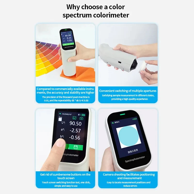 Color difference meter, fabric color comparison, color difference spectrophotometer, portable coating DS-400 4