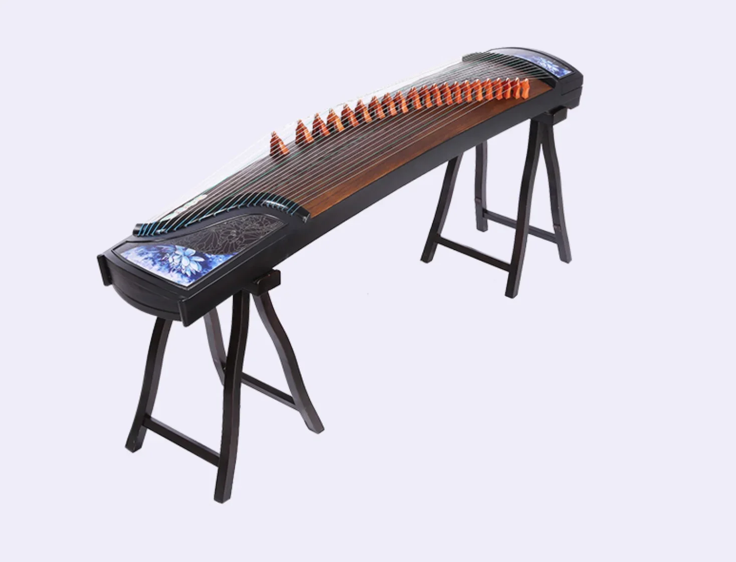 High Quality Guzheng 21 Strings 163cm Purple Flower Group