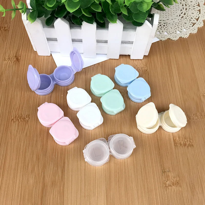 패션 족집게 흡입 스틱 미니 콘택트 렌즈 케이스 세트 소녀 컬러 콘택트 렌즈 상자 눈 콘택트 렌즈 컨테이너