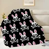 Fashion Cool P-Psycho B-Bunny Blanket Skin friendly comfort warm soft plush blanket suitable sofa living room office bedroom 1