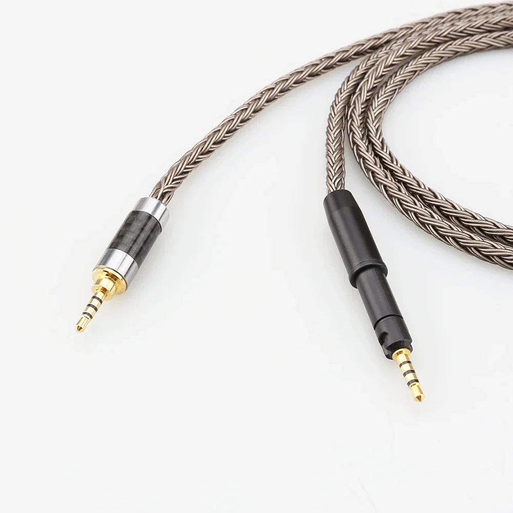 HIFI 2.5/3.5/4.4/6.35mm XLR 16 Core Grey Silver Plated Earphone Cable For Sennheiser HD599 HD569 HD 560S HD559 hd560s