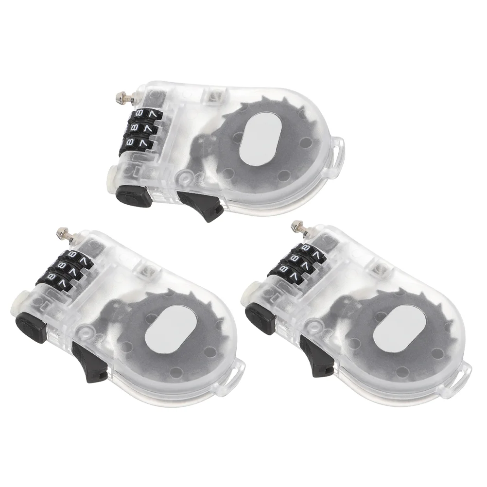 

3 Pcs Bike Locks Combination Anti-theft Scooter Board Cable Ski Portable Snowboard