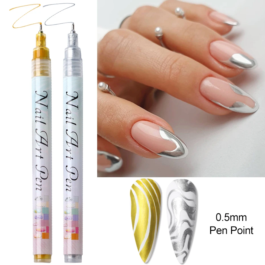 12pcs/Set Nail Art Graffiti Pen Nail Marker Drawing Abstract Lines Fine Detail Floral Design Waterproof Nail Painting Manicure 5