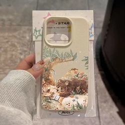 Adorable Cartoon Animal Bear Squirrel Phone Case Cover - Galaxy S23 Ultra (2)