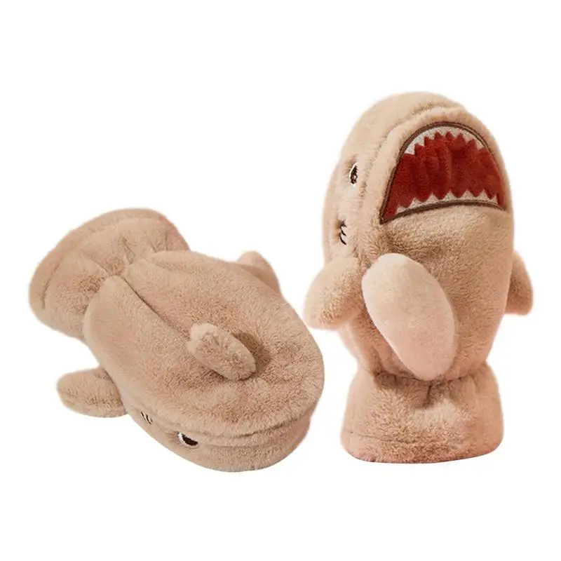 

Toddler Mittens Childrens Mittens Warm Mittens Shark Thickened Rabbit Fur Embroidery Craft For Running Cycling Ski