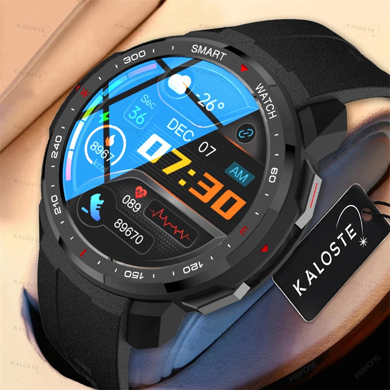 KALOSTE Smartwatch Men Sports Fitness Watch Heart Rate Sleep Blood Oxygen Local Music Bluetooth Call Smart Watch For Android ios