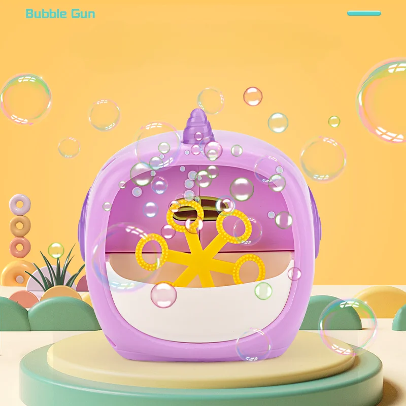 Electric Bubble Cartoon Dinosaur Animal Shape Full Automatic Continuous Bubble Hand-held Desktop Bubble Machin