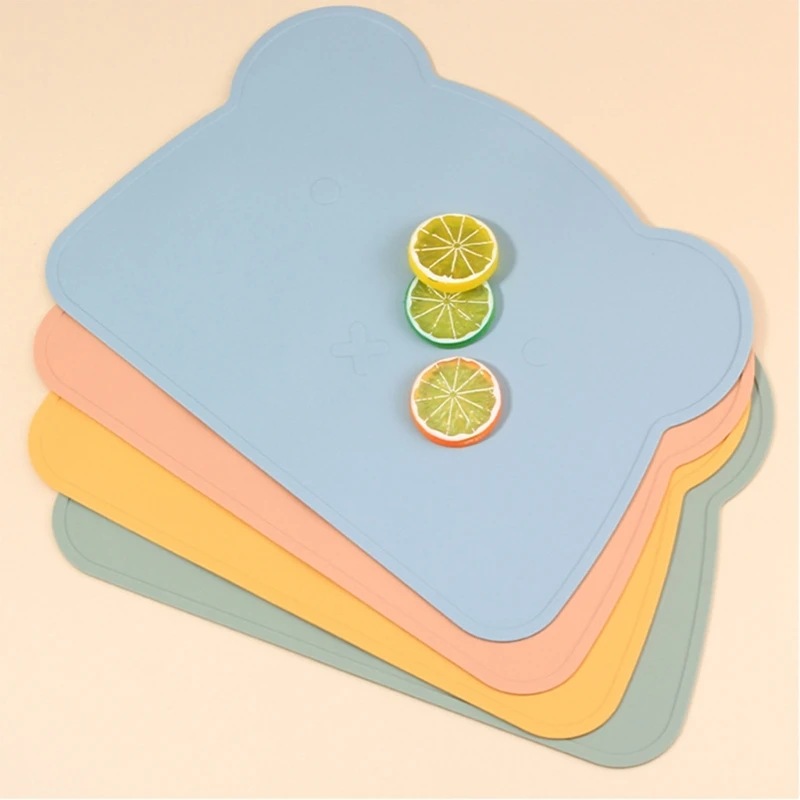 Silicone Placemats for Kids Baby Dishwasher Safe Table Mat Portable Mat