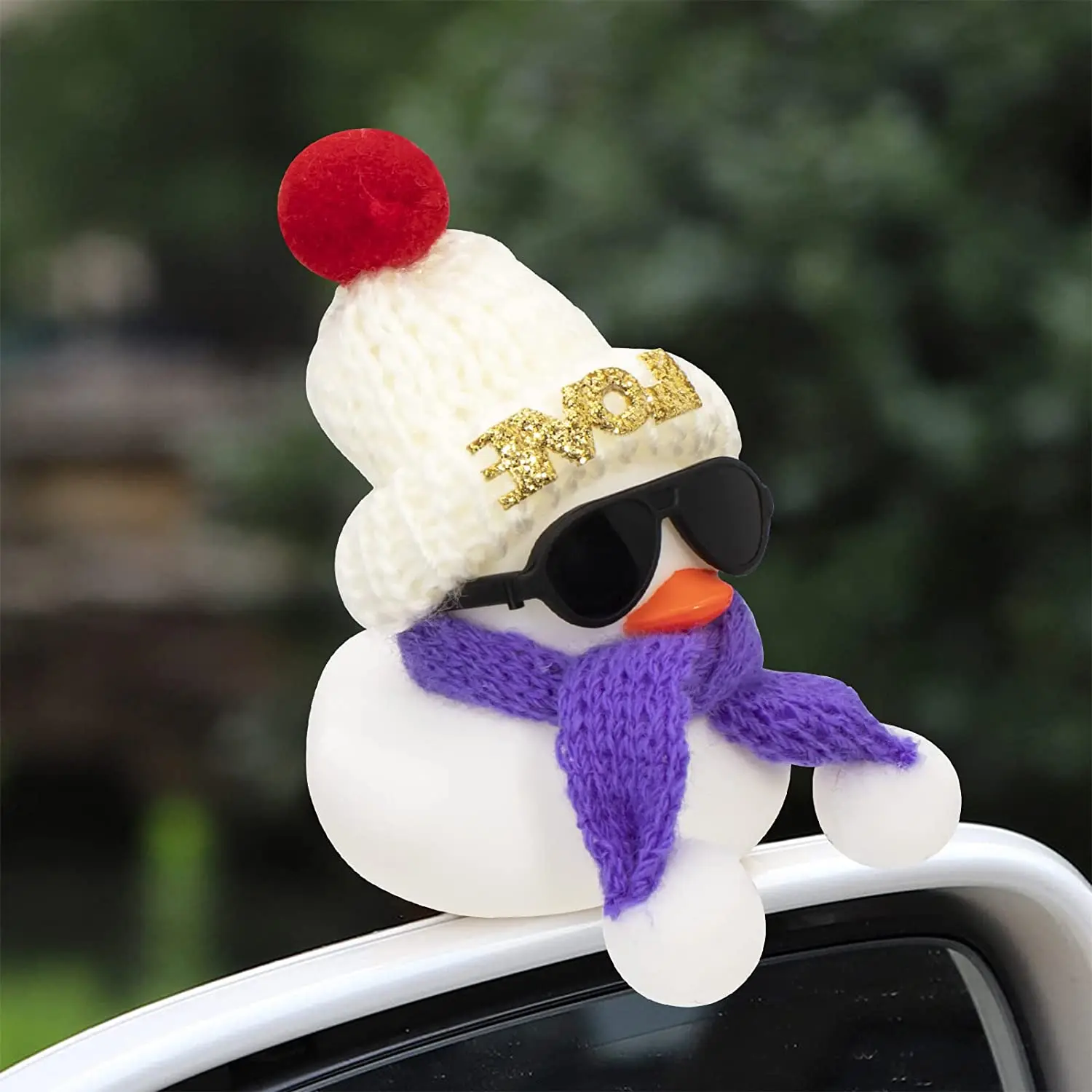 Bonhomme de neige 2024 pour voiture - Déco hivernale mignonne