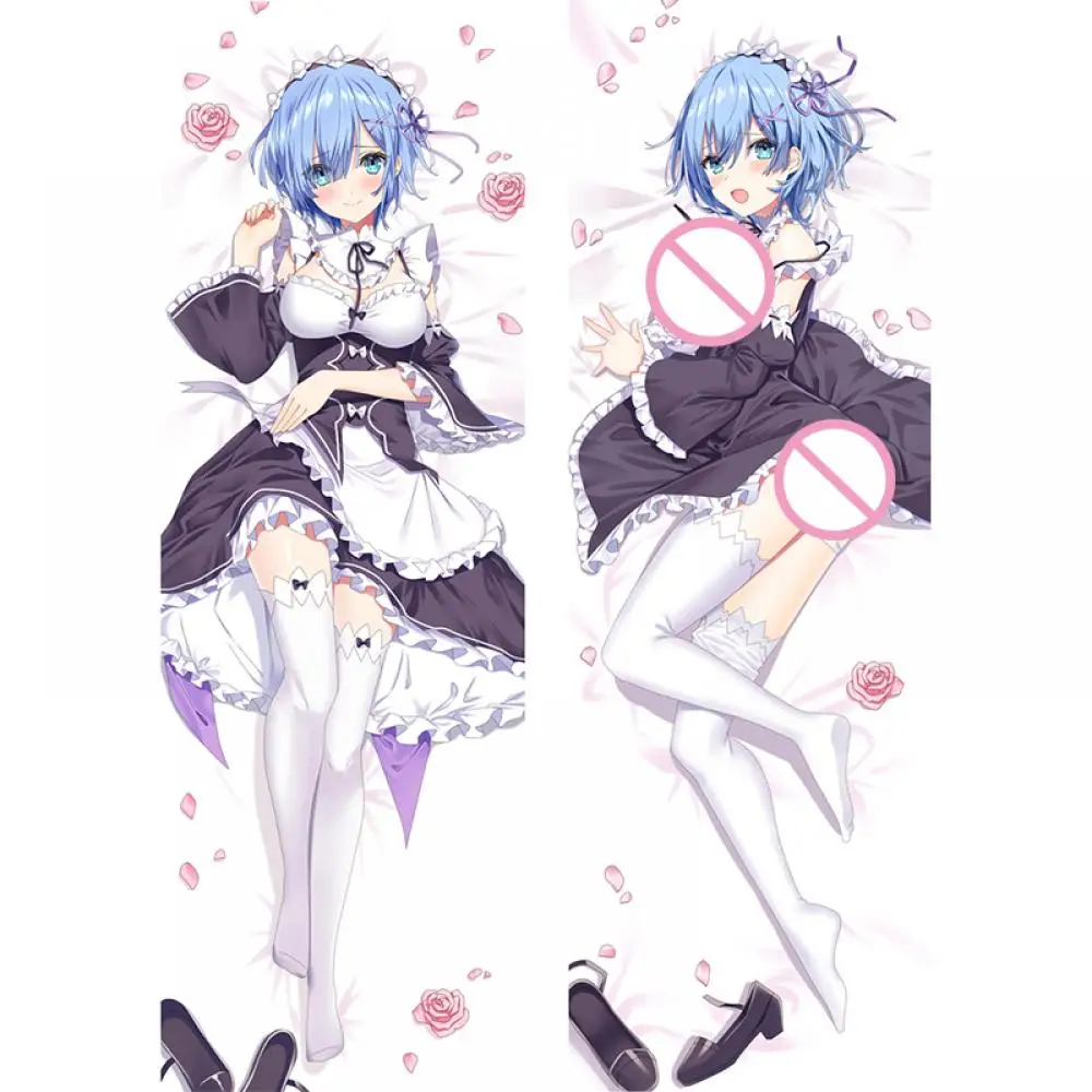 

2WAY/WT Re:zero Lovely Rem Hugging Body Pillowcase Long Anime Dakimakura Otaku Throw Pillow Cover Case Cusuhion Cover Room Decor