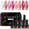 MEET ACROSS 8Pcs/Set 7.3ML Gel Nail Polish Nail Supplies Vernis Semi Permanent Nail Art Manicure Soak Off UV Gel Nail Varnish 1