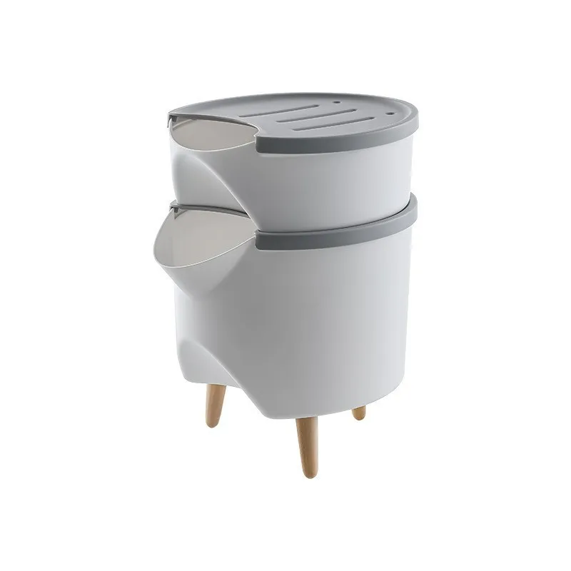 Home Trash Can Classification Minimalist Garbage Bin Living Room Restaurant Kitchen Paper Basket Creative Bathroom Trash Bin