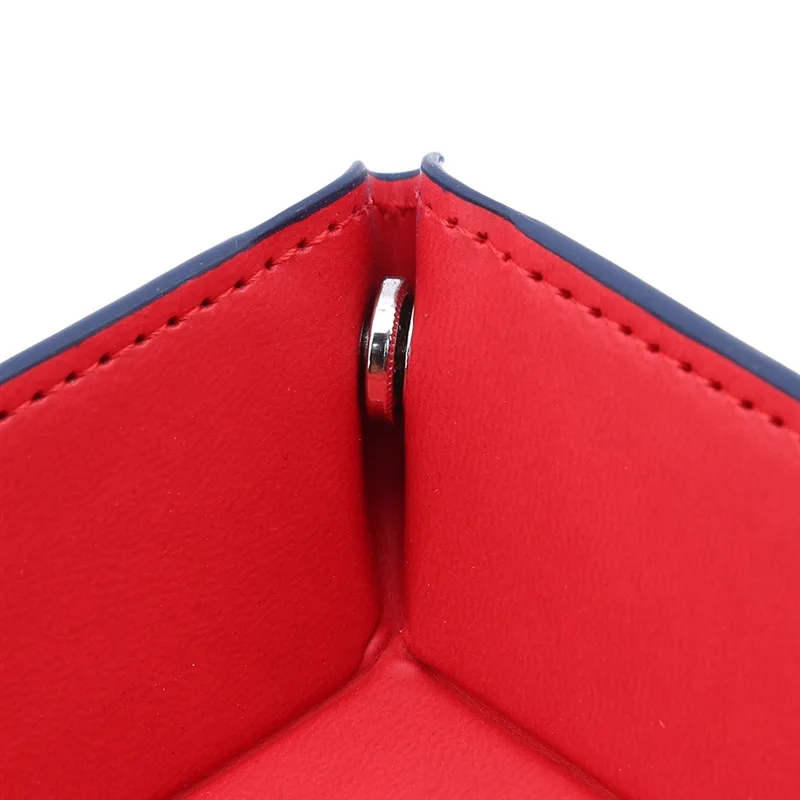 Creative PU Leather Valet Trinket Folding Tray Collapsible Phone Key Wallet Coin Desktop Storage Sundries Box Bins Accessories 4